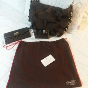Coach purse,coach coin and key fob , wallet